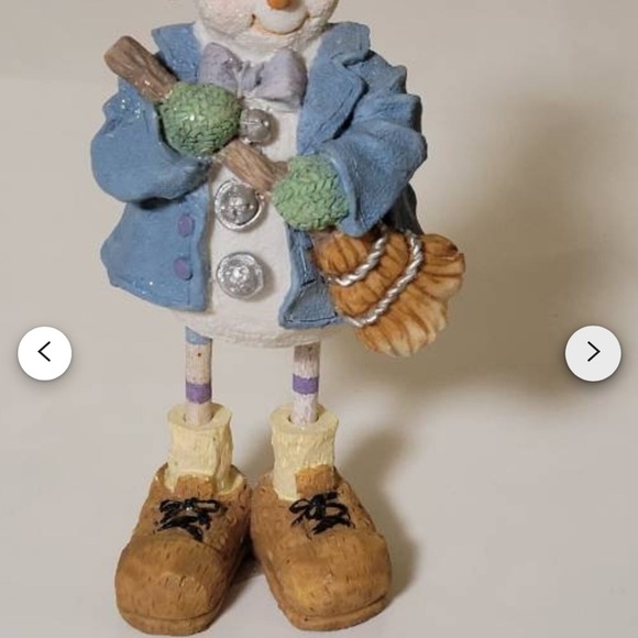 Pair of resin snowpeople figurines. By K Collections - Picture 5 of 9